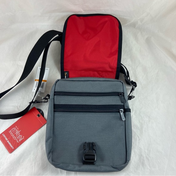 Manhattan Portage Urban Bag Gray Shoulder Crossbody Bag 9” x 10” x 2” NWT - Picture 2 of 14